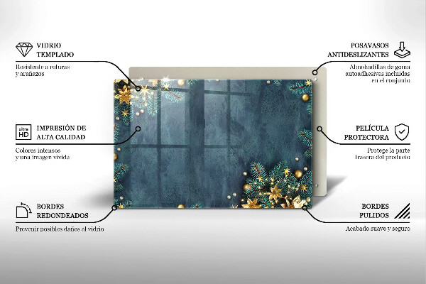 Glas Ceranfeldabdeckung Weihnachtsdekorationen