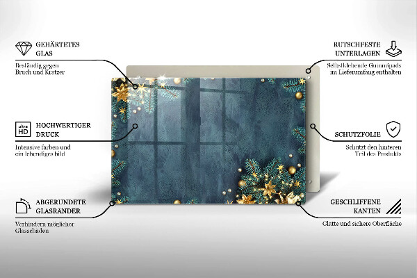 Glas Ceranfeldabdeckung Weihnachtsdekorationen