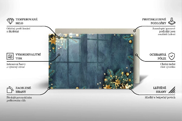 Glas Ceranfeldabdeckung Weihnachtsdekorationen
