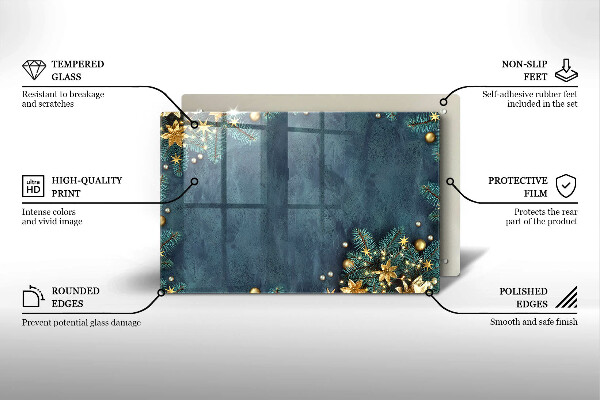 Glas Ceranfeldabdeckung Weihnachtsdekorationen