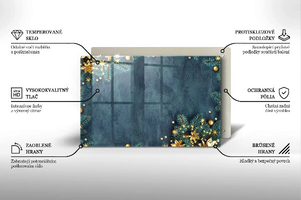 Glas Ceranfeldabdeckung Weihnachtsdekorationen