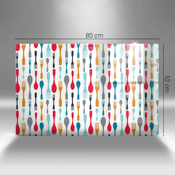 Glas Ceranfeldabdeckung Löffelillustration