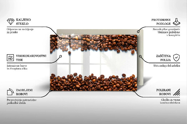 Glas Ceranfeldabdeckung Kaffeebohnen