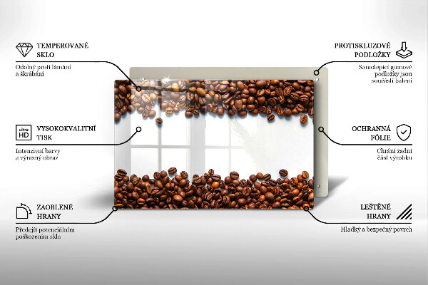 Glas Ceranfeldabdeckung Kaffeebohnen