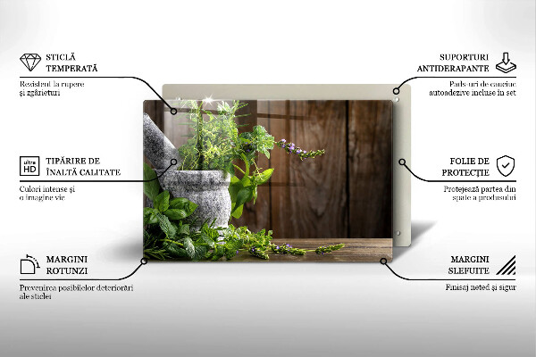 Glas Ceranfeldabdeckung Grüne Kräuter