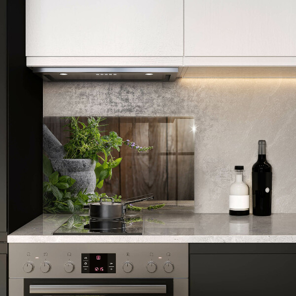 Glas Ceranfeldabdeckung Grüne Kräuter