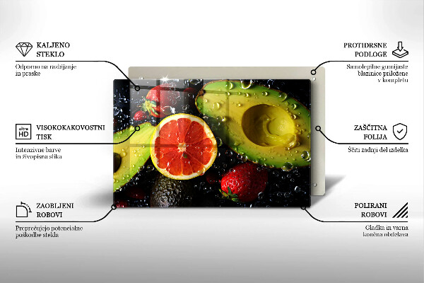 Glas Ceranfeldabdeckung Früchte und Gemüse