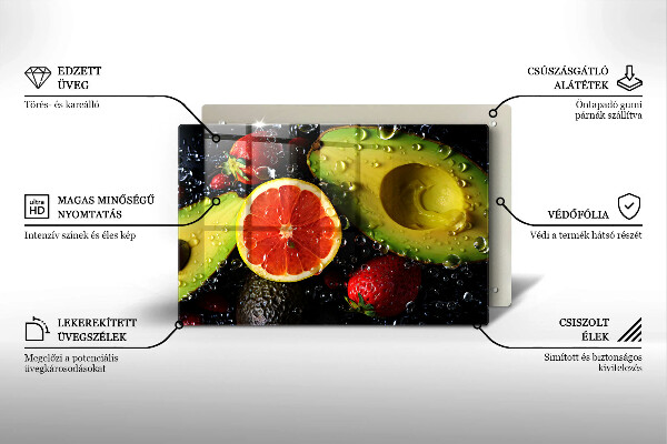 Glas Ceranfeldabdeckung Früchte und Gemüse