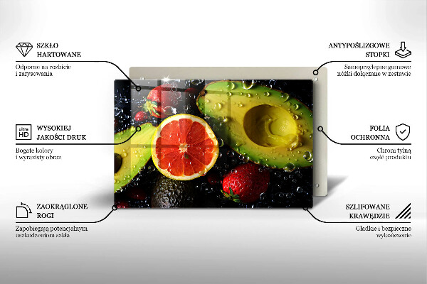 Glas Ceranfeldabdeckung Früchte und Gemüse