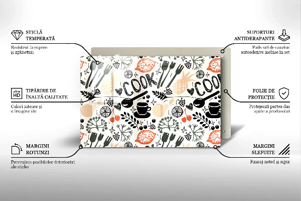 Glas Ceranfeldabdeckung Cartoon-Küchenmotiv