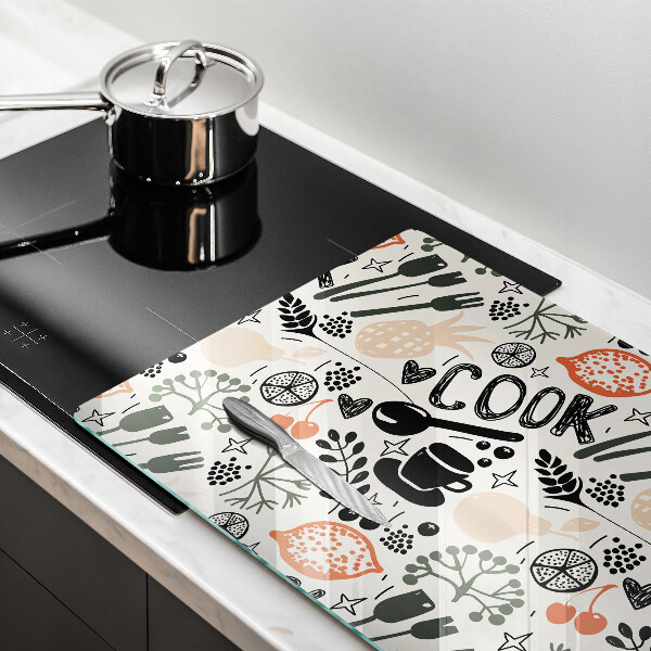 Glas Ceranfeldabdeckung Cartoon-Küchenmotiv