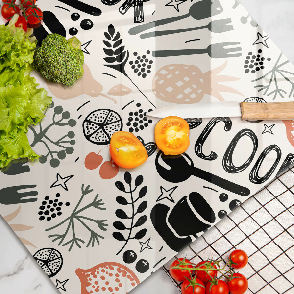 Glas Ceranfeldabdeckung Cartoon-Küchenmotiv