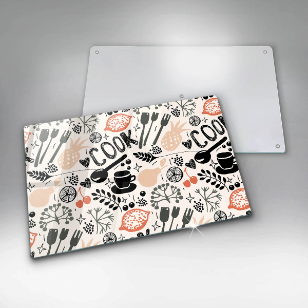 Glas Ceranfeldabdeckung Cartoon-Küchenmotiv