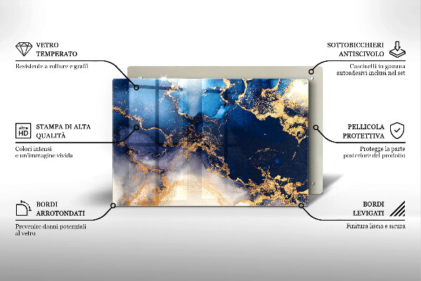 Glas Ceranfeldabdeckung Marmorabstraktion