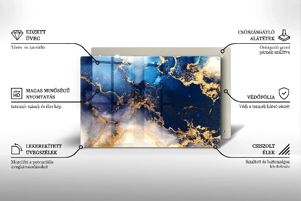 Glas Ceranfeldabdeckung Marmorabstraktion