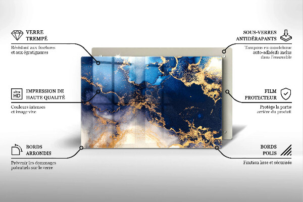 Glas Ceranfeldabdeckung Marmorabstraktion
