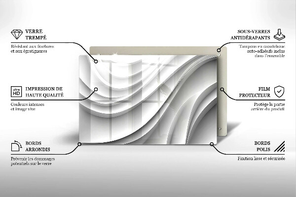 Glas Ceranfeldabdeckung Geometrische Linien