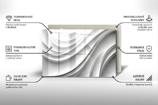 Glas Ceranfeldabdeckung Geometrische Linien