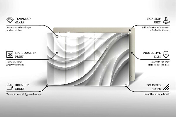 Glas Ceranfeldabdeckung Geometrische Linien