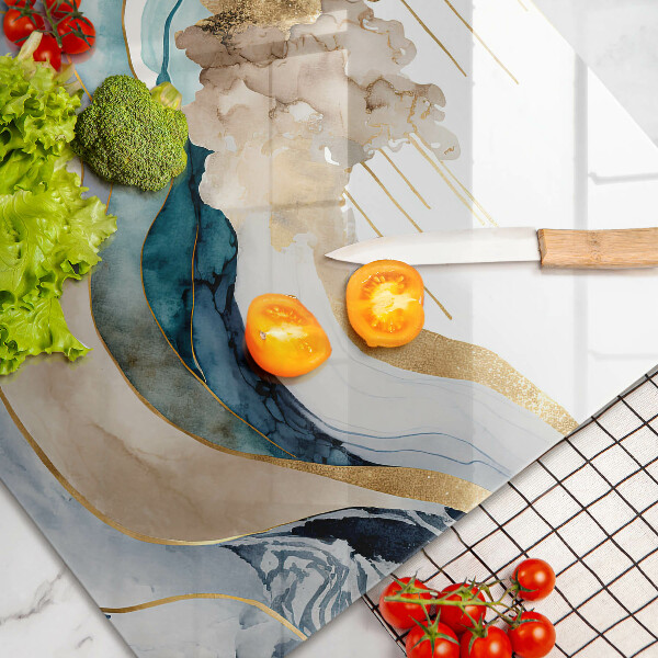 Glas Ceranfeldabdeckung Bunter Marmor