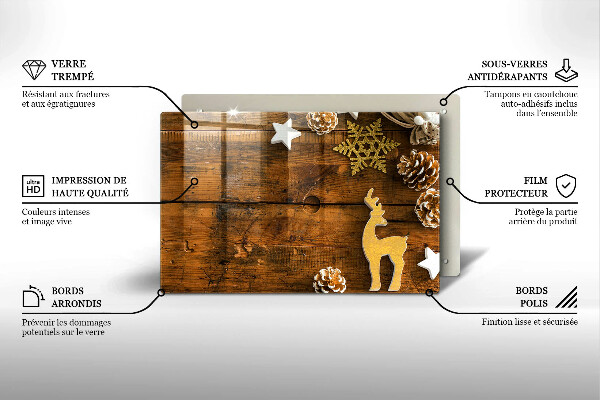 Glas Ceranfeldabdeckung Weihnachtsdekorationen