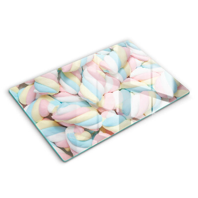 Glas Ceranfeldabdeckung Bunte Marshmallows