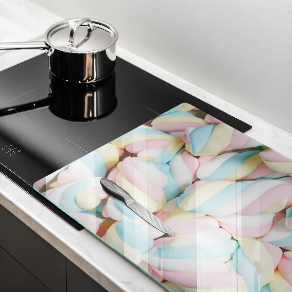 Glas Ceranfeldabdeckung Bunte Marshmallows