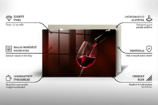 Glas Ceranfeldabdeckung Ein Glas Wein
