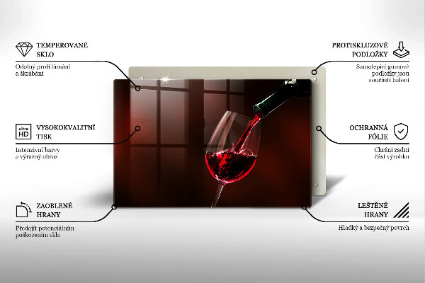 Glas Ceranfeldabdeckung Ein Glas Wein