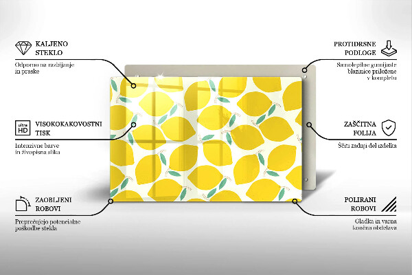 Glas Ceranfeldabdeckung Cartoon-Zitronen