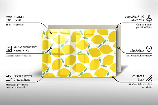 Glas Ceranfeldabdeckung Cartoon-Zitronen