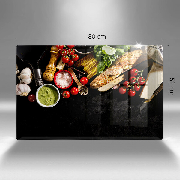 Glas Ceranfeldabdeckung Italienische Zutaten und Gewürze