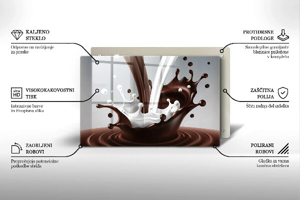 Glas Ceranfeldabdeckung Milch und Schokolade