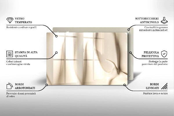 Glas Ceranfeldabdeckung Cremiges Eis