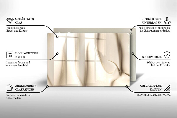 Glas Ceranfeldabdeckung Cremiges Eis