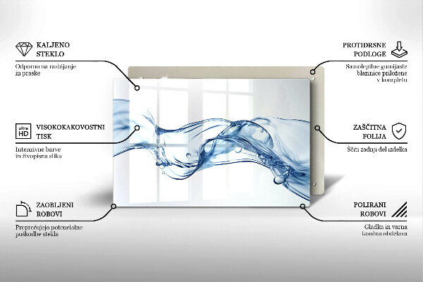 Glas Ceranfeldabdeckung Kristallwasser