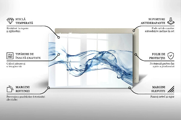 Glas Ceranfeldabdeckung Kristallwasser
