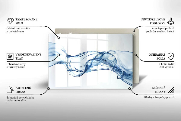 Glas Ceranfeldabdeckung Kristallwasser