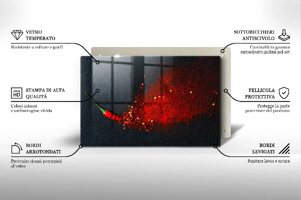 Glas Ceranfeldabdeckung Chilischote