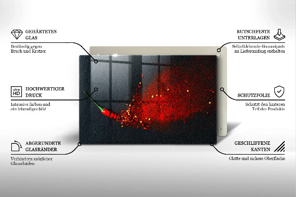 Glas Ceranfeldabdeckung Chilischote