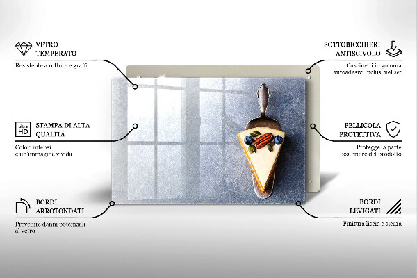 Glas Ceranfeldabdeckung Stück Kuchen