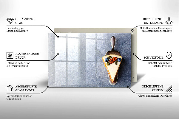 Glas Ceranfeldabdeckung Stück Kuchen