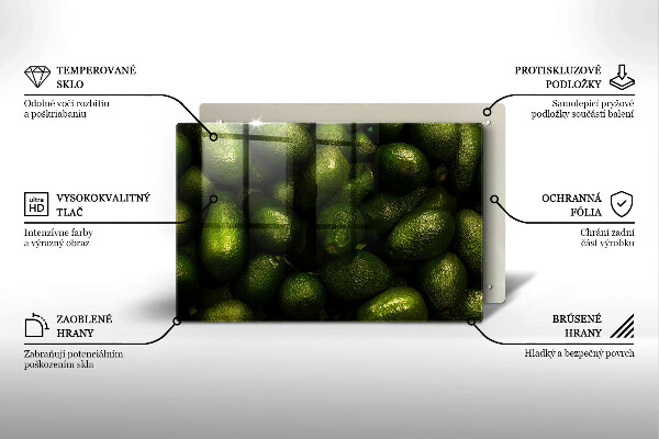 Glas Ceranfeldabdeckung Avocadofrucht