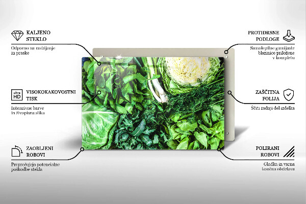 Glas Ceranfeldabdeckung Grünes Gemüse