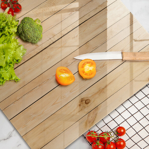 Glas Ceranfeldabdeckung Zarte Holzbretter