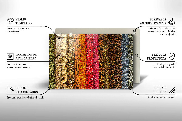 Glas Ceranfeldabdeckung Bunte Gewürze