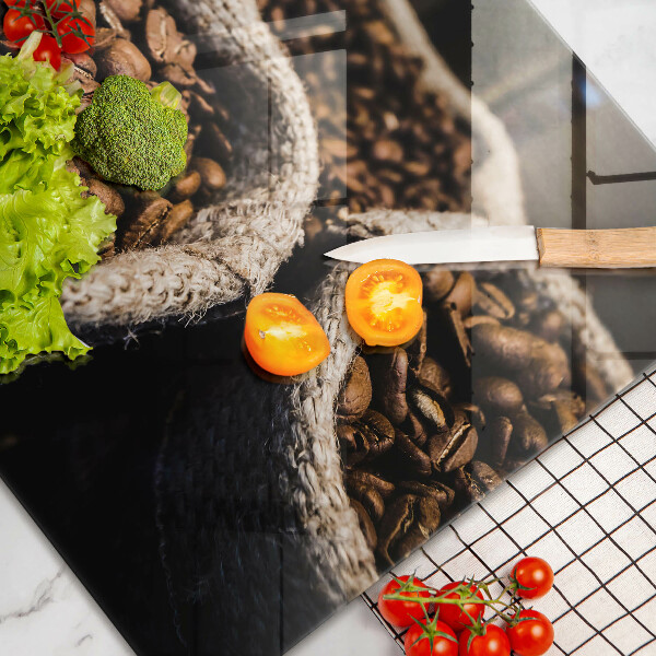 Glas Ceranfeldabdeckung Säcke mit Kaffeebohnen