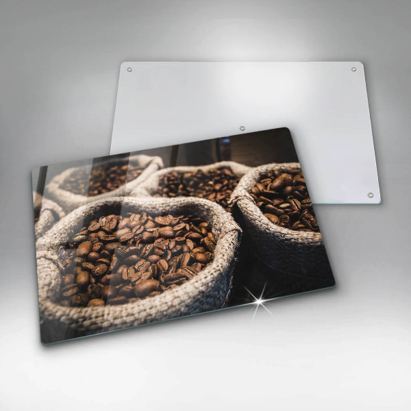 Glas Ceranfeldabdeckung Säcke mit Kaffeebohnen