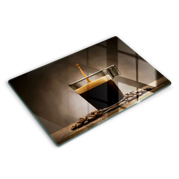 Glas Ceranfeldabdeckung Glas und Kaffeebohnen