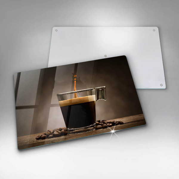 Glas Ceranfeldabdeckung Glas und Kaffeebohnen